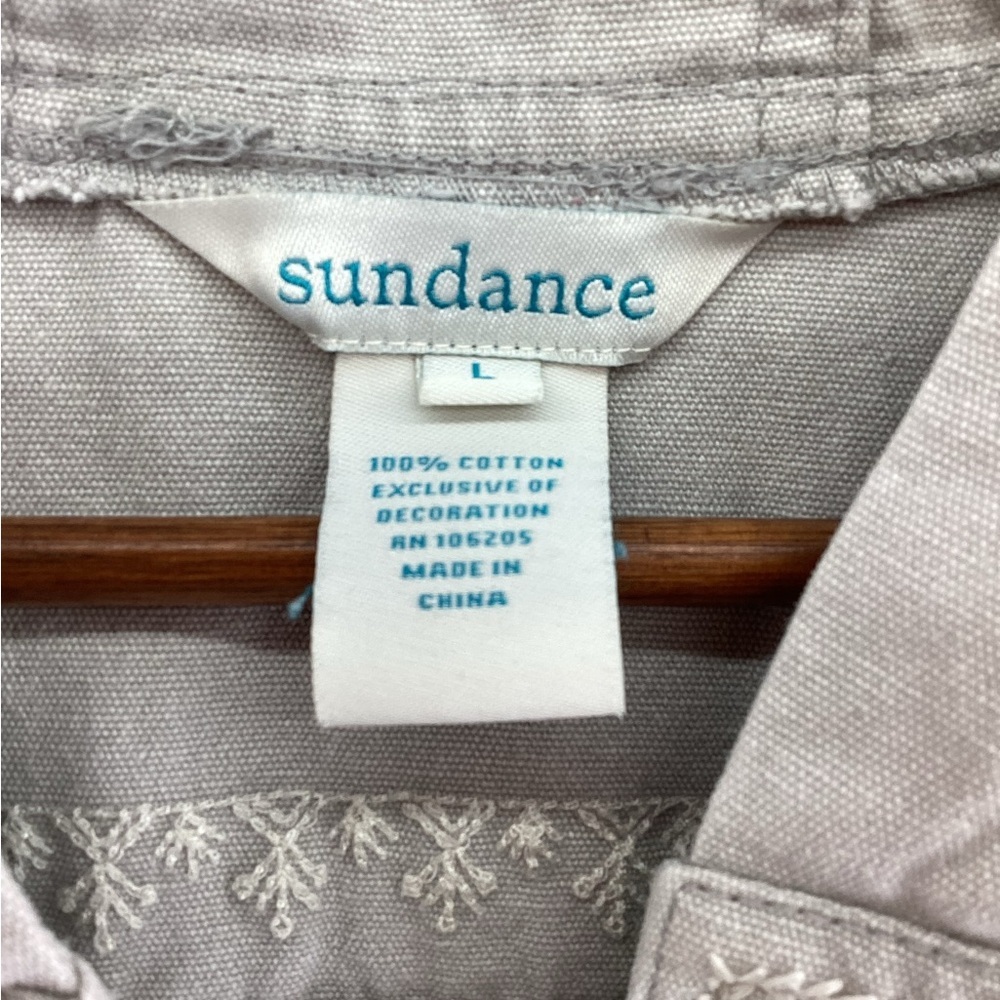 Sundance Light Gray Hooded Lace-Up Cotton Tunic - Picture 5 of 5